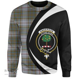 ScotsTee Shop Scottish Anderson Ross Ancient Clan Crest Personalized Tartan Sweatshirt Circle Style Back Shirt with Your Text