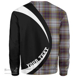ScotsTee Shop Scottish Anderson Ross Modern Clan Crest Personalized Tartan Sweatshirt Circle Style Back Shirt with Your Text