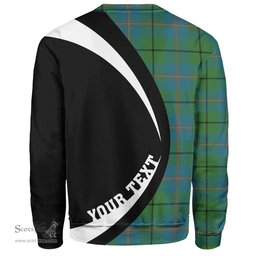 ScotsTee Shop Scottish Carmichael Ancient Clan Crest Personalized Tartan Sweatshirt Circle Style Back Shirt with Your Text