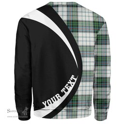 ScotsTee Shop Scottish Campbell of Cawdor Dress Ancient 2 Clan Crest Personalized Tartan Sweatshirt Circle Style Back Shirt with Your Text