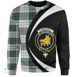 ScotsTee Shop Scottish Campbell of Cawdor Dress Ancient 2 Clan Crest Personalized Tartan Sweatshirt Circle Style Back Shirt with Your Text