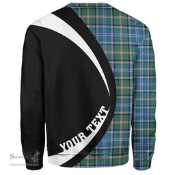 ScotsTee Shop Scottish Couper (Cooper) Ancient Clan Crest Personalized Tartan Sweatshirt Circle Style Back Shirt with Your Text