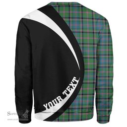 ScotsTee Shop Scottish Cooper Ancient Clan Crest Personalized Tartan Sweatshirt Circle Style Back Shirt with Your Text