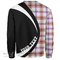 ScotsTee Shop Scottish Boswell Dress Ancient Clan Crest Personalized Tartan Sweatshirt Circle Style Back Shirt with Your Text