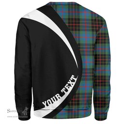 ScotsTee Shop Scottish Brodie Hunting Modern Clan Crest Personalized Tartan Sweatshirt Circle Style Back Shirt with Your Text