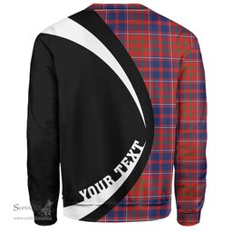 ScotsTee Shop Scottish Cameron of Locheil Modern 2 Clan Crest Personalized Tartan Sweatshirt Circle Style Back Shirt with Your Text