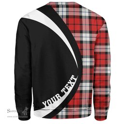 ScotsTee Shop Scottish Brodie Dress Clan Crest Personalized Tartan Sweatshirt Circle Style Back Shirt with Your Text