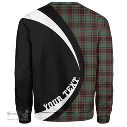ScotsTee Shop Scottish Buchan Ancient Clan Crest Personalized Tartan Sweatshirt Circle Style Back Shirt with Your Text