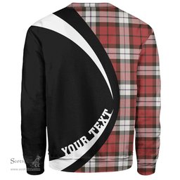 ScotsTee Shop Scottish Brodie Dress Weathered Clan Crest Personalized Tartan Sweatshirt Circle Style Back Shirt with Your Text