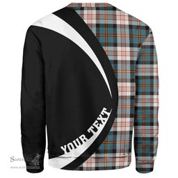 ScotsTee Shop Scottish Cameron of Erracht Dress Ancient 2 Clan Crest Personalized Tartan Sweatshirt Circle Style Back Shirt with Your Text