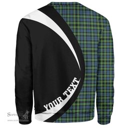 ScotsTee Shop Scottish Campbell of Argyll 1815 Ancient 2 Clan Crest Personalized Tartan Sweatshirt Circle Style Back Shirt with Your Text