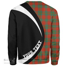 ScotsTee Shop Scottish Cruikshank Ancient Clan Crest Personalized Tartan Sweatshirt Circle Style Back Shirt with Your Text