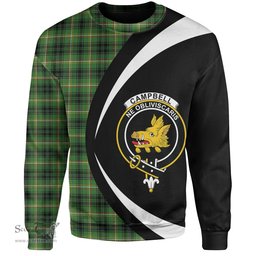 ScotsTee Shop Scottish Campbell Marquis of Lorne Ancient 2 Clan Crest Personalized Tartan Sweatshirt Circle Style Back Shirt with Your Text