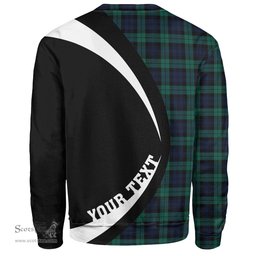 ScotsTee Shop Scottish Campbell Modern 2 Clan Crest Personalized Tartan Sweatshirt Circle Style Back Shirt with Your Text