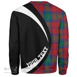 ScotsTee Shop Scottish Byres Clan Crest Personalized Tartan Sweatshirt Circle Style Back Shirt with Your Text
