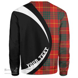 ScotsTee Shop Scottish Cameron Modern 2 Clan Crest Personalized Tartan Sweatshirt Circle Style Back Shirt with Your Text
