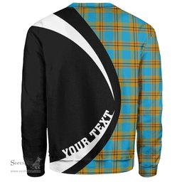 ScotsTee Shop Scottish Carlisle (Carlill) Ancient Clan Crest Personalized Tartan Sweatshirt Circle Style Back Shirt with Your Text