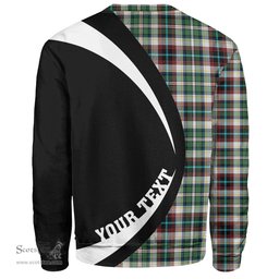 ScotsTee Shop Scottish Innes Dress Dance Clan Crest Personalized Tartan Sweatshirt Circle Style Back Shirt with Your Text