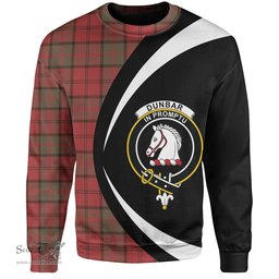 ScotsTee Shop Scottish Dunbar Weathered Clan Crest Personalized Tartan Sweatshirt Circle Style Back Shirt with Your Text