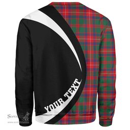 ScotsTee Shop Scottish Geddes Modern Clan Crest Personalized Tartan Sweatshirt Circle Style Back Shirt with Your Text