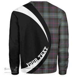 ScotsTee Shop Scottish Huntly Gordon Gathering 2000 Weathered Clan Crest Personalized Tartan Sweatshirt Circle Style Back Shirt with Your Text