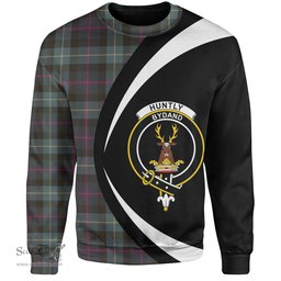 ScotsTee Shop Scottish Huntly Gordon Gathering 2000 Weathered Clan Crest Personalized Tartan Sweatshirt Circle Style Back Shirt with Your Text
