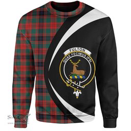 ScotsTee Shop Scottish Fulton 1999 Modern Clan Crest Personalized Tartan Sweatshirt Circle Style Back Shirt with Your Text