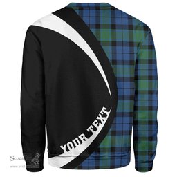 ScotsTee Shop Scottish Graham of Menteith Modern Clan Crest Personalized Tartan Sweatshirt Circle Style Back Shirt with Your Text
