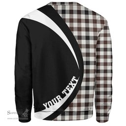 ScotsTee Shop Scottish Hogg Modern Clan Crest Personalized Tartan Sweatshirt Circle Style Back Shirt with Your Text