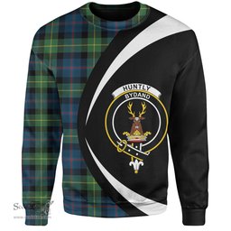 ScotsTee Shop Scottish Huntly Gordon Gathering 2000 Modern Clan Crest Personalized Tartan Sweatshirt Circle Style Back Shirt with Your Text