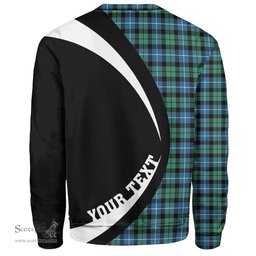 ScotsTee Shop Scottish Galbraith Ancient Clan Crest Personalized Tartan Sweatshirt Circle Style Back Shirt with Your Text