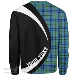 ScotsTee Shop Scottish Falconer Clan Crest Personalized Tartan Sweatshirt Circle Style Back Shirt with Your Text