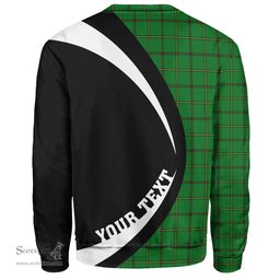 ScotsTee Shop Scottish Don (Tribe of Mar) Clan Crest Personalized Tartan Sweatshirt Circle Style Back Shirt with Your Text