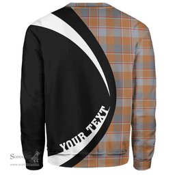 ScotsTee Shop Scottish Jardine of Castlemilk Ancient Clan Crest Personalized Tartan Sweatshirt Circle Style Back Shirt with Your Text