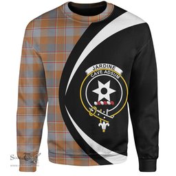 ScotsTee Shop Scottish Jardine of Castlemilk Ancient Clan Crest Personalized Tartan Sweatshirt Circle Style Back Shirt with Your Text