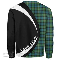 ScotsTee Shop Scottish Forbes Ancient Clan Crest Personalized Tartan Sweatshirt Circle Style Back Shirt with Your Text