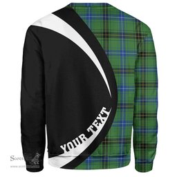 ScotsTee Shop Scottish Henderson Modern Clan Crest Personalized Tartan Sweatshirt Circle Style Back Shirt with Your Text