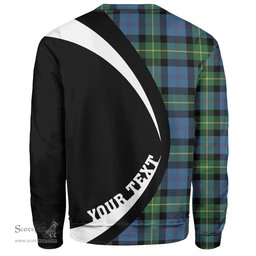 ScotsTee Shop Scottish Huntly Gordon Gathering 2000 Ancient Clan Crest Personalized Tartan Sweatshirt Circle Style Back Shirt with Your Text