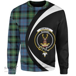 ScotsTee Shop Scottish Huntly Gordon Gathering 2000 Ancient Clan Crest Personalized Tartan Sweatshirt Circle Style Back Shirt with Your Text