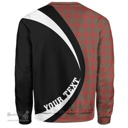 ScotsTee Shop Scottish Donachie Weathered Clan Crest Personalized Tartan Sweatshirt Circle Style Back Shirt with Your Text