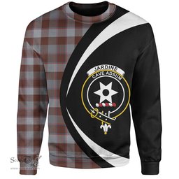 ScotsTee Shop Scottish Jardine of Castlemilk Modern Clan Crest Personalized Tartan Sweatshirt Circle Style Back Shirt with Your Text