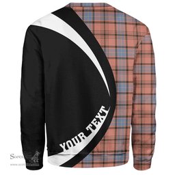 ScotsTee Shop Scottish Haney Dress Weathered Clan Crest Personalized Tartan Sweatshirt Circle Style Back Shirt with Your Text