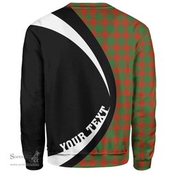 ScotsTee Shop Scottish Donachie Ancient Clan Crest Personalized Tartan Sweatshirt Circle Style Back Shirt with Your Text