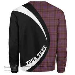 ScotsTee Shop Scottish MacIntyre of Littleport Weathered Clan Crest Personalized Tartan Sweatshirt Circle Style Back Shirt with Your Text