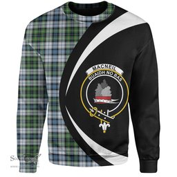 ScotsTee Shop Scottish MacNeil of Barra (MacNeil MacNeill) Paton Dress Ancient Clan Crest Personalized Tartan Sweatshirt Circle Style Back Shirt with Your Text