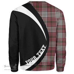 ScotsTee Shop Scottish Little of Morton Rigg Weathered Clan Crest Personalized Tartan Sweatshirt Circle Style Back Shirt with Your Text