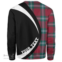 ScotsTee Shop Scottish MacLaine of LochBuie (Cockburn) (MacLaine) Modern Clan Crest Personalized Tartan Sweatshirt Circle Style Back Shirt with Your Text