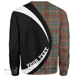 ScotsTee Shop Scottish MacCall Ancient Clan Crest Personalized Tartan Sweatshirt Circle Style Back Shirt with Your Text
