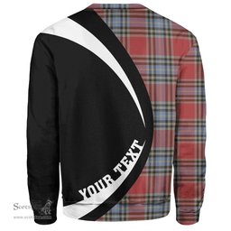 ScotsTee Shop Scottish MacLeay Weathered Clan Crest Personalized Tartan Sweatshirt Circle Style Back Shirt with Your Text