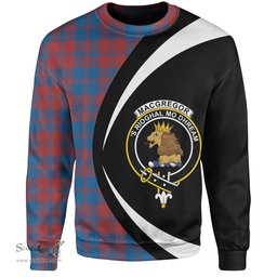 ScotsTee Shop Scottish MacGregor of Glengyle (Gregor of Deeside) Ancient Clan Crest Personalized Tartan Sweatshirt Circle Style Back Shirt with Your Text